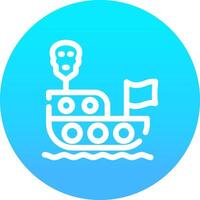 Piratenschiff kreatives Icon-Design vektor