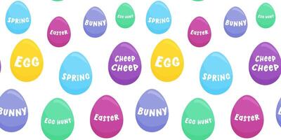 sömlös mönster med påsk färgad ägg. vektor illustration