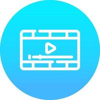 Video-Player kreatives Icon-Design vektor