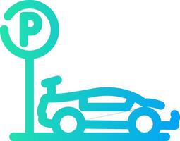 Parkplatz Bereich kreativ Symbol Design vektor