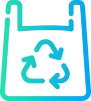 Recycling-Plastiktüte kreatives Icon-Design vektor