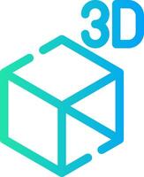 3d Objekt kreativ Symbol Design vektor