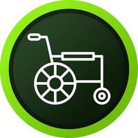 rullstol kreativ ikon design vektor