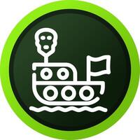 Piratenschiff kreatives Icon-Design vektor