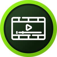 Video-Player kreatives Icon-Design vektor