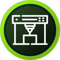 3D-Drucker kreatives Icon-Design vektor