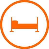 Einzelbett kreatives Icon-Design vektor