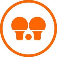 Tischtennis kreatives Icon-Design vektor