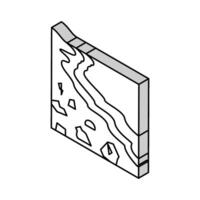 strand plast avfall isometrisk ikon vektor illustration