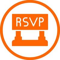 rsvp kreatives Icon-Design vektor