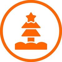 Weihnachtsbaum kreatives Icon-Design vektor