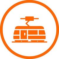 Straßenbahn kreatives Icon-Design vektor