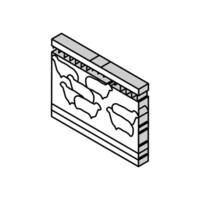 Vieh Clever Bauernhof Landwirtschaft isometrisch Symbol Vektor Illustration