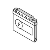 elektrische batterie farbe symbol vektor flache illustration