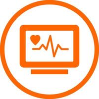 EKG-Monitor kreatives Icon-Design vektor