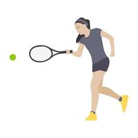 Mädchen Tennis spielen vektor