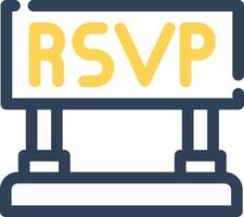 rsvp kreatives Icon-Design vektor