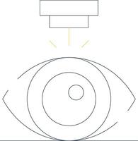 Laser- Vision Korrektur kreativ Symbol Design vektor