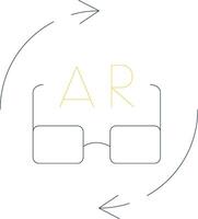 ar Brille kreativ Symbol Design vektor