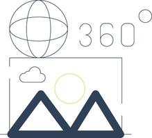 360 bild kreativ ikon design vektor