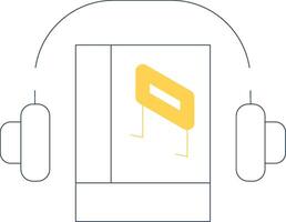 audio bok kreativ ikon design vektor