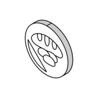 Bäckerei Abteilung Geschäft isometrisch Symbol Vektor Illustration