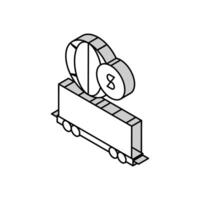 Zugtransport Farbsymbol Vektor flache Illustration