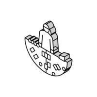 Blackjack Slot Spiel isometrisch Symbol Vektor Illustration