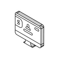 Internet online Bankwesen isometrisch Symbol Vektor Illustration