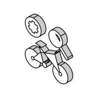 Komplex Fahrrad Instandhaltung isometrisch Symbol Vektor Illustration