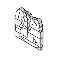 tryck tvättning isometrisk ikon vektor illustration