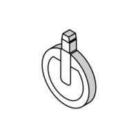 Vokal mic Mikrofon isometrisch Symbol Vektor Illustration