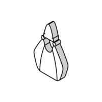 mode väska kvinna isometrisk ikon vektor illustration