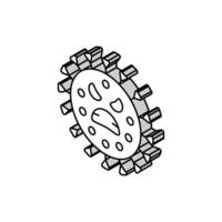 Lactobacillus Bakterien Virus isometrisch Symbol Vektor Illustration