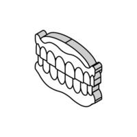 Prothese Dental Pflege isometrisch Symbol Vektor Illustration