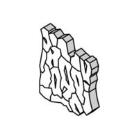 Rinde Holz Bauholz isometrisch Symbol Vektor Illustration