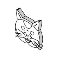 britisch kurzes Haar Katze süß Haustier isometrisch Symbol Vektor Illustration