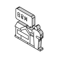 Haus Mieter Eigentum Nachlass Zuhause isometrisch Symbol Vektor Illustration