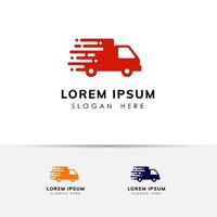 Logo-Design für schnelle Lieferdienste. Kurier Logo Design Vorlage Symbol Vektor Illustration