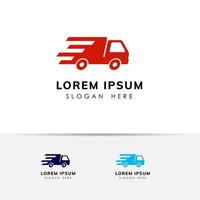 Express-Lieferservice-Logo-Design. Kurier-Logo-Design-Vorlage. Fracht-Icon-Design vektor