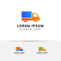 courier logotyp formgivningsmall. leverans logotyp design ikon vektor illustration