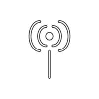 Netzwerk Signal Symbol Gliederung Vektor Illustration Design