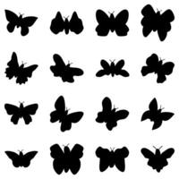 Schmetterling Symbol Satz. fliegend Tier Vektor