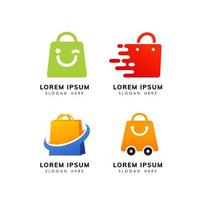 shopping butik logo design vektor