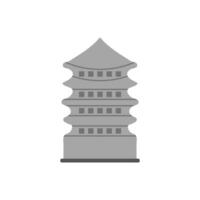 Pagode Symbol. asiatisch Gebäude Vektor