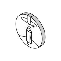 skruva med skruvmejsel hopsättning möbel isometrisk ikon vektor illustration