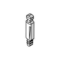 Schraube Metall Versammlung isometrisch Symbol Vektor Illustration
