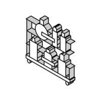 Veranstalter Parfüm kosmetisch isometrisch Symbol Vektor Illustration