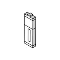 aaa Batterie Leistung Energie isometrisch Symbol Vektor Illustration