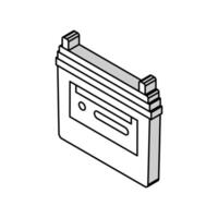 überflutet führen Acid Batterie isometrisch Symbol Vektor Illustration